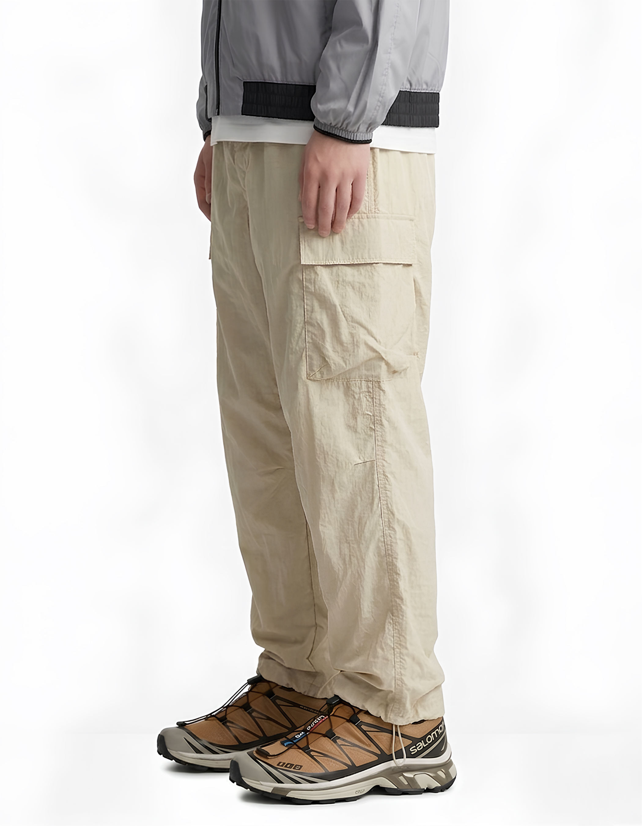 GLOAMING LONGPANTS CARGO CRINCKLE CREAM