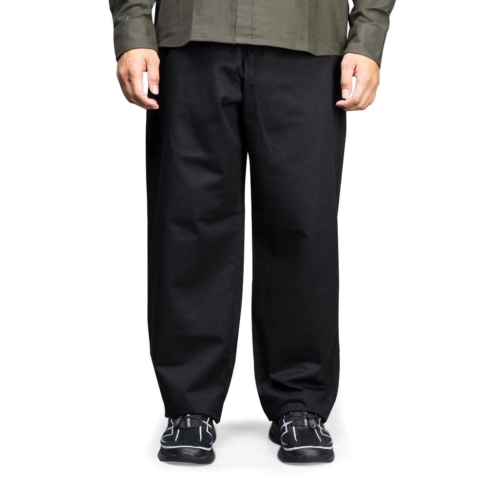 LONG PANTS RELAXED  WIDE - BLACK